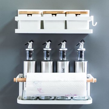 磁吸冰箱側面置物架側邊收納磁鐵廚房紙巾保鮮膜調料掛架子壁掛式