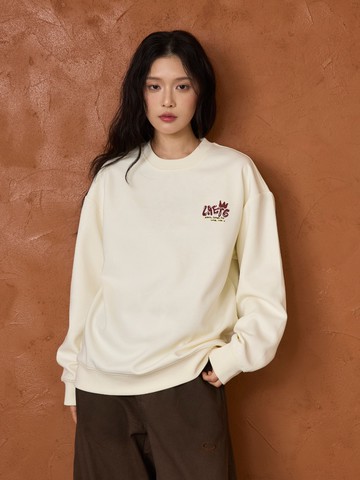 藍色小怪獸氣球印花大學T