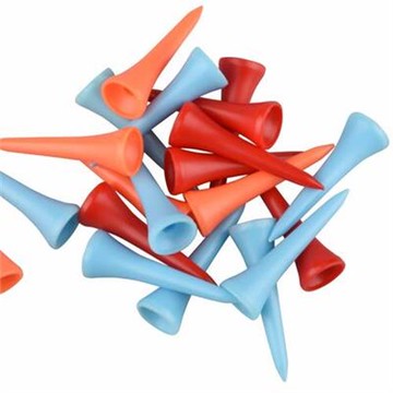 高爾夫發球塑料TEE 多彩混色塑料釘球座 適合硬土地面 高爾夫用品