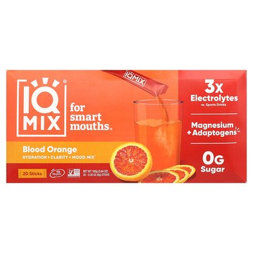 IQBAR, IQMIX®，補水 + 清晰 + 情緒混合裝，血橙味，20 條，每條 0.28 盎司（8 克）