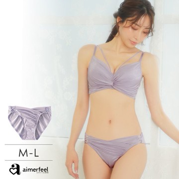 aimerfeel-金絲薄紗三角褲-藍灰色/珍珠藍-1701021-SB