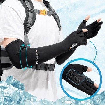 涼感袖套居家盒子涼感冰絲防曬袖套 冰絲袖套 防曬袖套 機車手套 防曬手套 運動袖套 袖套 冰絲
