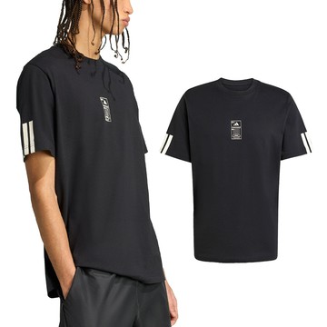 Adidas M Stad Ticket T 男款 黑色 圖案 棉質 T恤 休閒 短袖 JM6474