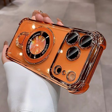 超薄磁吸支架 四角氣囊 防摔殼 鏡頭膜 適用 iPhone 17 16 15 14 13 12 11Pro Max手機殼