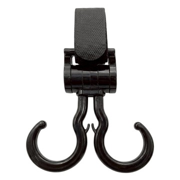 minono 米諾諾 魔鬼氈360度旋轉雙掛鉤 32 x 10 x 2.5cm 12個  黑色  1組