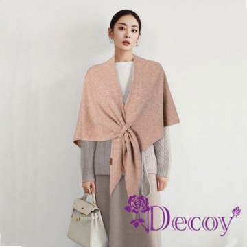Decoy 慵懶交叉 三角保暖仿羊絨披肩圍巾 顏色可選