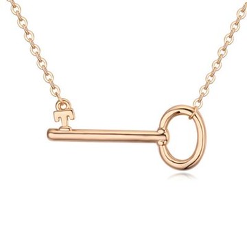 925純銀項鍊 鑰匙吊墜-歐美時尚簡約百搭生日情人節禮物女飾品73ju221【獨家進口】【米蘭精品】