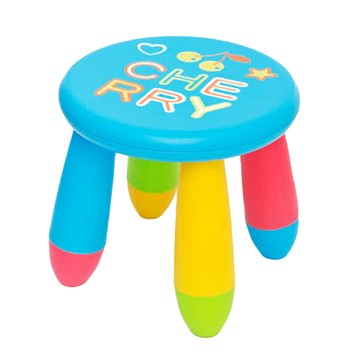 Cotton Field 棉花田傢飾 櫻桃可拆式圓凳 PP聚丙烯材質 27.5x27.5x26cm  晴天藍  1個