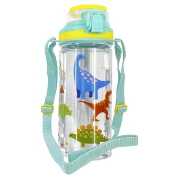 MOCODO 伴佳家 兒童抑菌彈蓋直飲水壺 580ml 附背帶  黃色 + 綠色  1個