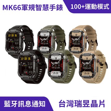 MK66 軍規智能運動智慧手錶｜抗震防水、30天續航