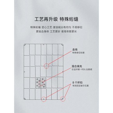 Snowman/斯諾曼可水洗羽絨被95白鵝絨混合被子被芯春秋被保暖冬被