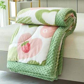 新款A類可機洗水洗棉豆豆被學生春秋被親膚棉豆豆被厚冬被大豆被