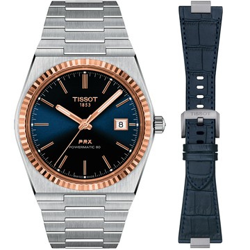 TISSOT 天梭  PRX Powermatic 80 18k金錶框機械錶-T9314074104100