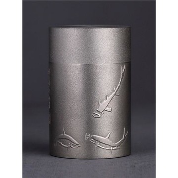 哲明 三余茶葉罐錫器 純錫罐茶葉罐錫儲茶錫制便攜存儲罐禪意中式