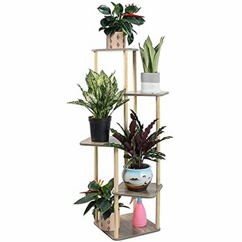 Giblea フラワースタンド 室内 盆栽棚 プランタースタンド 花台 観葉植物 棚 木製 階段状 ベランダ 玄関 ガーデン 5段 通販 Lineポイント最大0 5 Get Lineショッピング