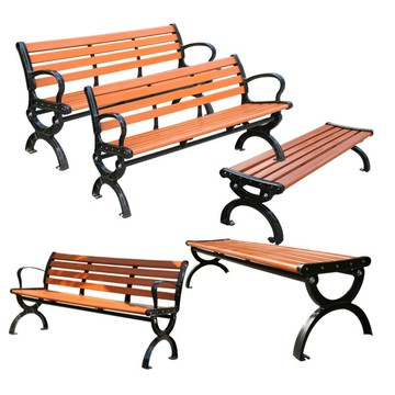 限時下殺！【免運】公園椅 長條椅 椅子 長椅 排椅 公園椅戶外長椅庭院雙人靠背不銹鋼防腐木塑木椅室外鐵藝凳子座椅【八折優惠】【可開發票】【限時減免】