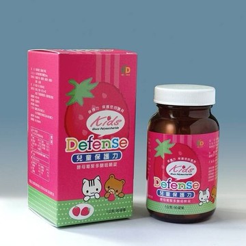 【3瓶送1瓶】免費宅配 Defense兒童保護力酵母葡聚多醣咀嚼錠 80粒 草莓口味