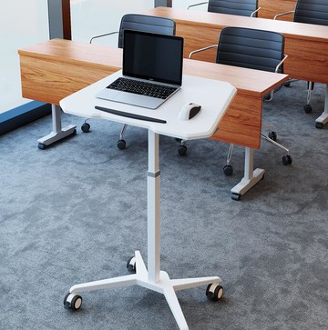 行動演講台發言台簡約現代教室培訓會議講台桌站立式升降辦公桌