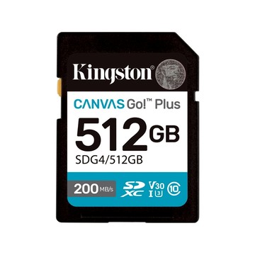 金士頓 Canvas Go! Plus【512G】SDXC 相機 記憶卡 支援4K影片