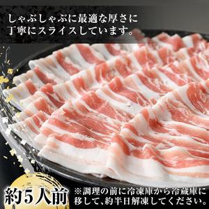 ふるさと納税 鹿児島県産黒豚しゃぶしゃぶ (黒豚バラ)１kg／ご家庭で「黒豚しゃぶしゃぶ」を堪能！ 鹿児島県いちき串木野市