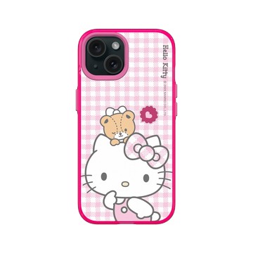 iPhone 15 Clear 粉漾桃 - 三麗鷗-Hello Kitty - Hello Kitty & Tiny Chum