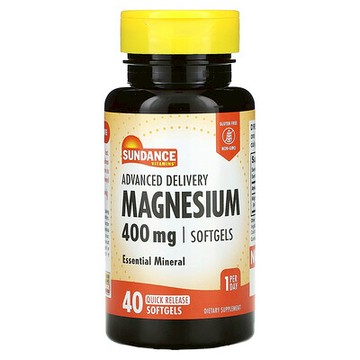 Sundance Vitamins, 高級輸送鎂，400 毫克，40 粒速釋軟凝膠