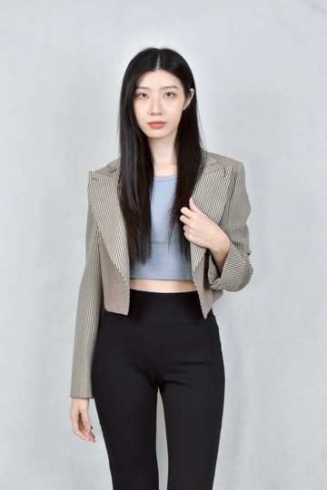 (S) fendi棕色短版外套