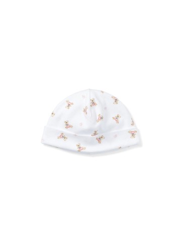 Ralph Lauren Kids - teddy bear-print beanie - kids - Cotton - One Size - White