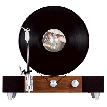 【Gramovox】直立式藍牙黑膠唱機-胡桃木經典款