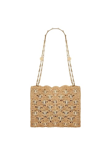Paco Rabanne Iconic 1969 Natural Wove Raffia Bag