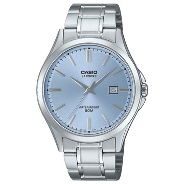 CASIO卡西歐 MTS-115D-2A2V 簡約風格日期顯示時尚腕錶 天空藍 41.3mm