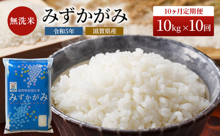 米 定期便 10ヶ月 みずかがみ BG無洗米 10kg  令和5年 ふるさと応援特別米 無洗米 お米 こめ コメ おこめ 白米 10回 お楽しみ