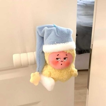 星星人防靜電門把套 秋冬可愛防碰门把套 防撞臥室廁所門保護套 可愛毛絨卡通门把套 居家装饰 防撞条