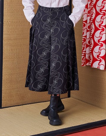 短寬褲/日式短寬褲/弓道褲/家紋印花/24AW-INF
