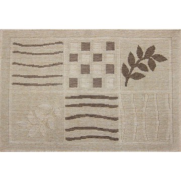 編織風格踏墊 小品(淺) 60x90cm 附止滑網40x60cm