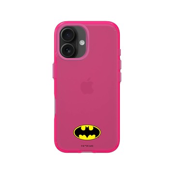 iPhone 16 Clear 粉漾桃 - Batman 蝙蝠俠 - 經典Logo