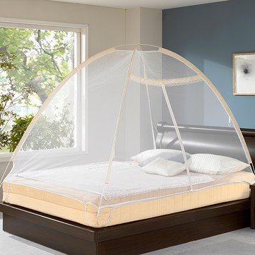 ALTTEURI 一鍵式蚊帳 米色 小  120 x 200 x 145cm