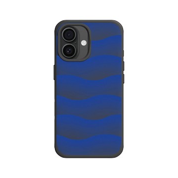 iPhone 16 SolidX 黑 - Ocean Collection: Let's Sea 海洋系列：一路向海 - 海波交響（暗湧）