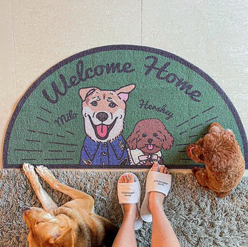 【客製】門口地毯 / 門口地墊 / 似顏繪客製化 / 插畫圖案