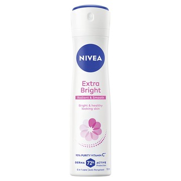 NIVEA 妮維雅 止汗爽身噴霧亮白系列 噴霧瓶  150ml  1瓶