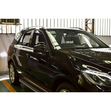 賓士W166晴雨窗 BENZ ML-CLASS SUV W166 第三代 11-15年適用【短截款】比德堡嵌入式晴雨窗
