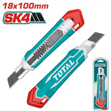 『油工廠』TOTAL 包膠 推式 美工刀 18mm 手工具 另有販售刀片
