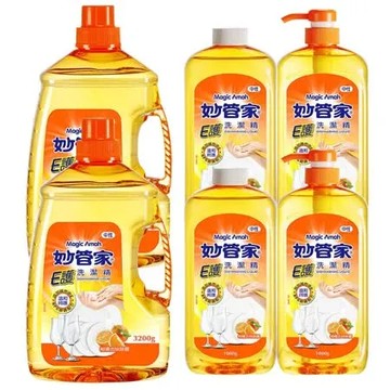 (免運)妙管家 E護洗潔精3200g(2入)+1000g(4入)