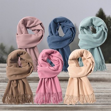 韓版仿羊絨保暖批肩圍巾(1入) 款式可選【小三美日】 DS020208