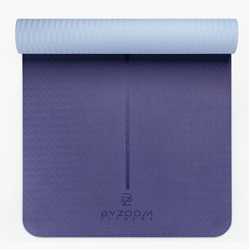 Byzoom Fitness 止滑輕巧TPE 瑜珈墊 4mm  紫 (灰 粉色 可選)