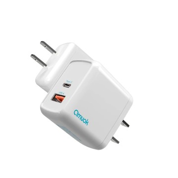 【amuok】36W GaN氮化鎵雙孔快充充電器 USB+Type-C 迷你充電頭 豆腐頭 台灣公司貨