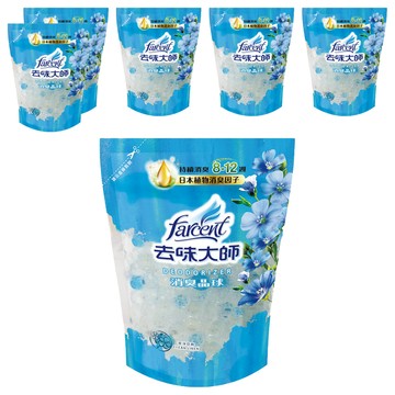 farcent 花仙子 去味大師 消臭晶球補充包 潔淨亞麻  350ml  6包