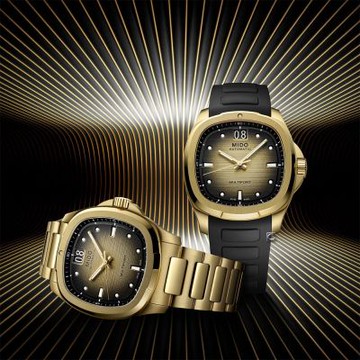 MIDO 美度 Multifort 先鋒系列 TV Big Date 大日期窗機械錶套組-40mm金色 M0495263302100