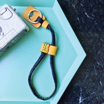 節日送禮 配色皮革短版 相機 證件 手腕帶 手腕繩 手繩