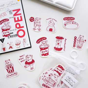 開心動物園-放棄減肥貼紙包